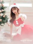 画像1: 【即日発送】総レース/ ファーショルダー/ ショートインロングフレアサンタ【sugar nine サンタコス 5点セット】【S-Lサイズ/2カラー】[YMT] (1)