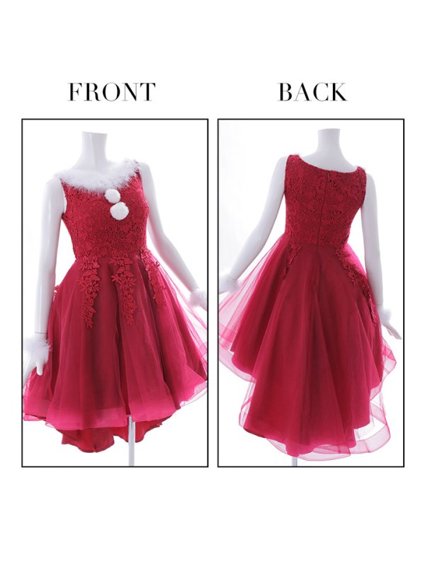 画像10: SALE!ケミカルレースチュールドレスワンピースフレアサンタ【sugar nine サンタコス 4点セット】【S-Lサイズ/1カラー】[OF04] (10)