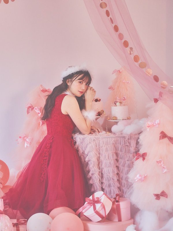 画像17: SALE!ケミカルレースチュールドレスワンピースフレアサンタ【sugar nine サンタコス 4点セット】【S-Lサイズ/1カラー】[OF04] (17)