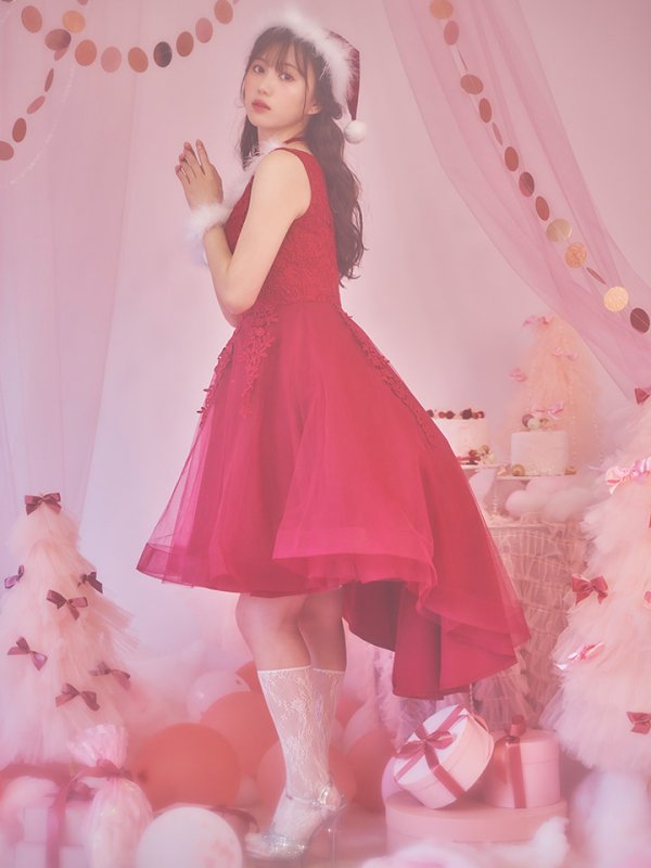 画像18: SALE!ケミカルレースチュールドレスワンピースフレアサンタ【sugar nine サンタコス 4点セット】【S-Lサイズ/1カラー】[OF04] (18)