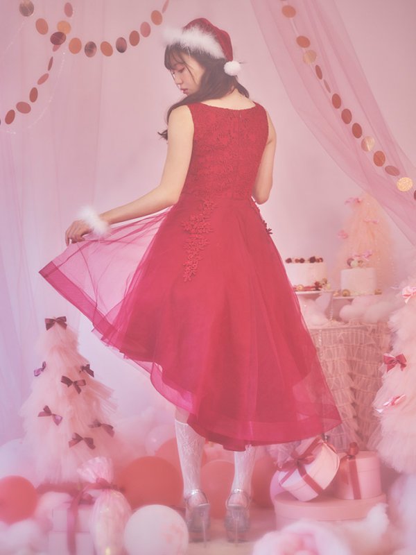 画像19: SALE!ケミカルレースチュールドレスワンピースフレアサンタ【sugar nine サンタコス 4点セット】【S-Lサイズ/1カラー】[OF04] (19)