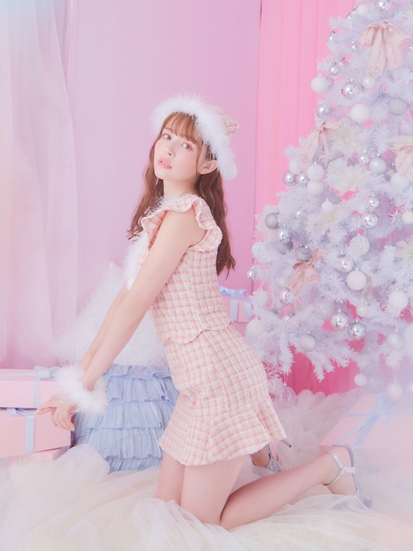 画像11: 【サンタSALE!!】【即日発送】ツイード/ セットアップ/ マーメイドフレアミニドレスサンタ【sugar nine サンタコス 5点セット】【XS-Mサイズ/4カラー】[OF04] (11)