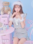 画像1: 【即日発送】ツイード/ セットアップ/ マーメイドフレアミニドレスサンタ【サンタコス 5点セット】【XS-Mサイズ/4カラー】[YMT] (1)