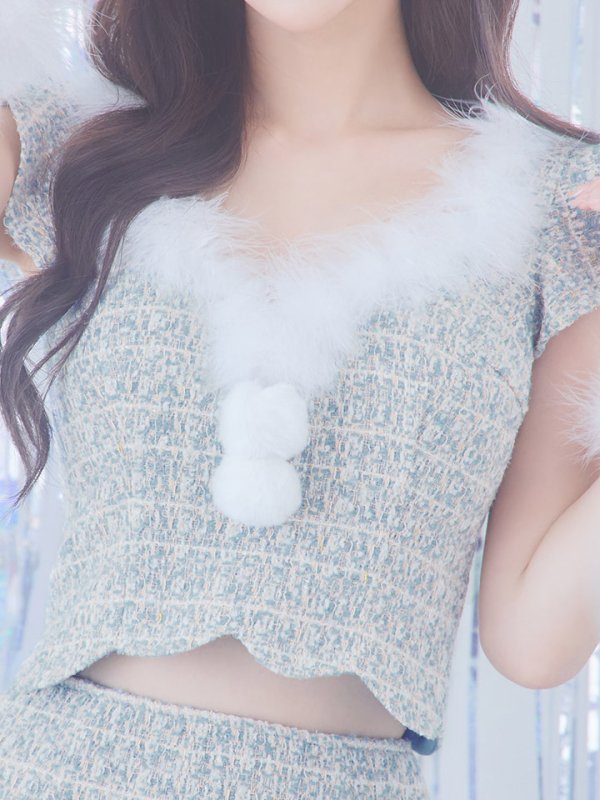 画像18: 【ノベルティ対象】【即日発送】ツイード/ セットアップ/ マーメイドフレアミニドレスサンタ【サンタコス 5点セット】【XS-Mサイズ/4カラー】[YMT] (18)