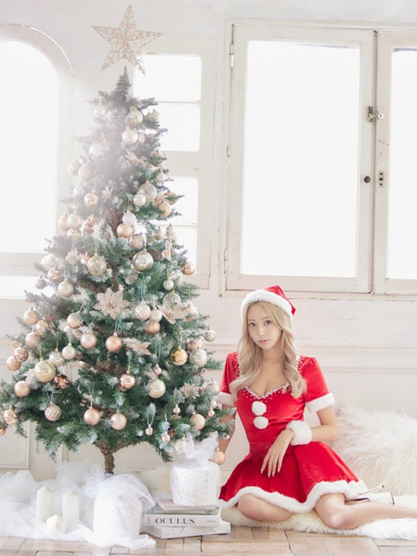 画像7: SALE!バックリボンセットアップミニ丈フレアサンタ【sugar nine サンタコス 6点セット】【XS-Mサイズ/1カラー】[OF04] (7)