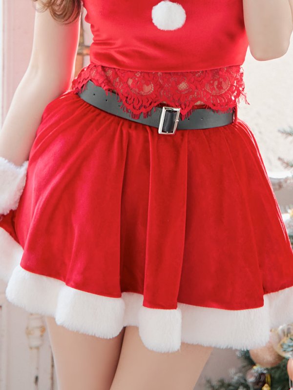 画像16: SALE!バックリボンセットアップミニ丈フレアサンタ【sugar nine サンタコス 6点セット】【XS-Mサイズ/1カラー】[OF04] (16)