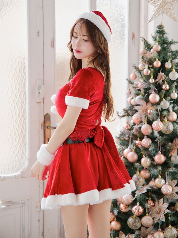 画像17: SALE!バックリボンセットアップミニ丈フレアサンタ【sugar nine サンタコス 6点セット】【XS-Mサイズ/1カラー】[OF04] (17)