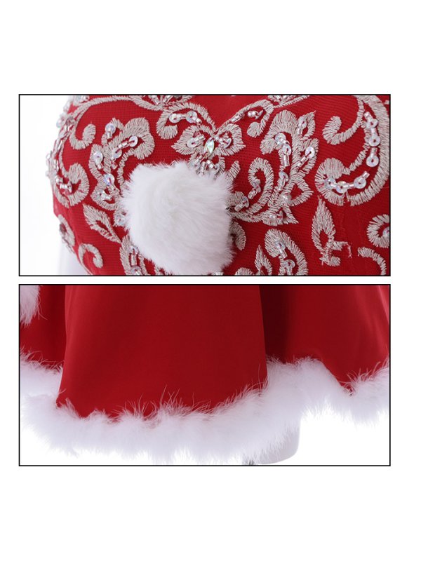 画像11: SALE!高級ライン☆ゴージャスビジュー刺繍フレアサンタ【sugar nine サンタコス 4点セット】【S-Mサイズ/1カラー】[OF04] (11)