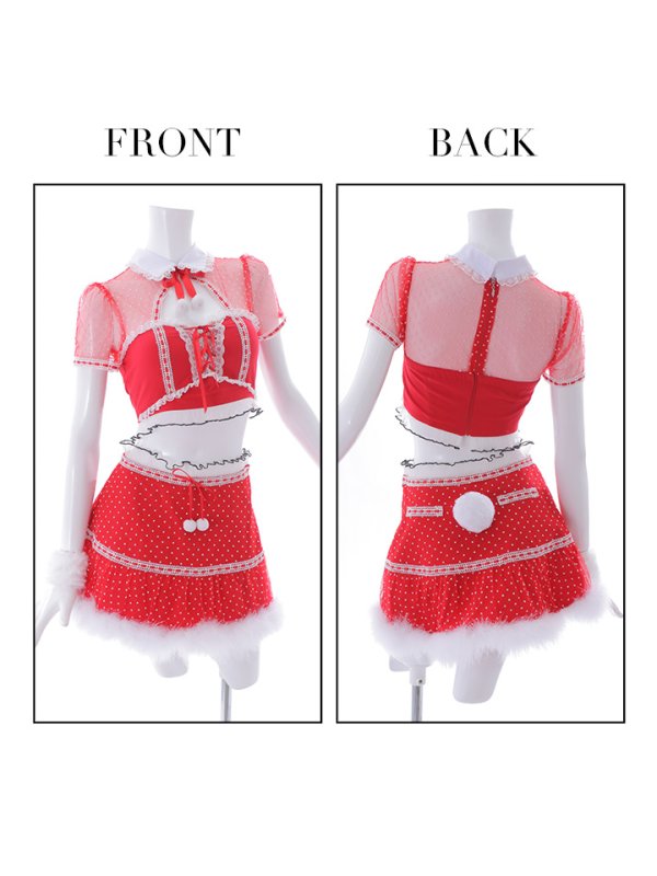 画像10: SALE!ドットチュール/ バニー/ セットアップサンタ（SS088YN-Socks）【sugar nine サンタコス 5点セット】【XS-Lサイズ/1カラー】[OF04] (10)