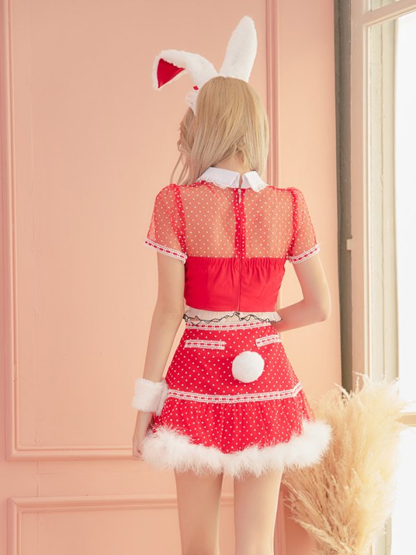 画像6: SALE!ドットチュール/ バニー/ セットアップサンタ（SS088YN-Socks）【sugar nine サンタコス 5点セット】【XS-Lサイズ/1カラー】[OF04] (6)