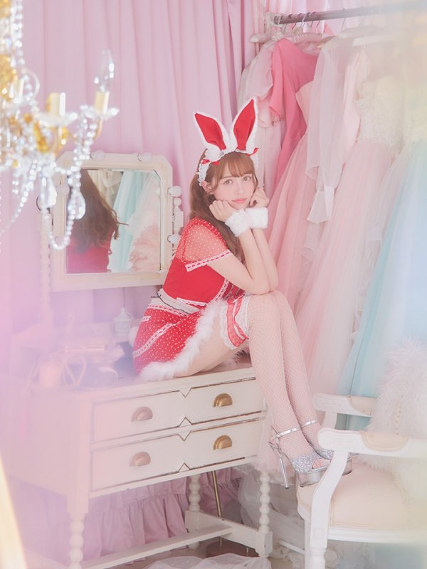 画像15: 【サンタSALE!!】ドットチュール/ バニー/ セットアップサンタ（SS088YN-Socks）【sugar nine サンタコス 5点セット】【XS-Lサイズ/1カラー】[OF04] (15)