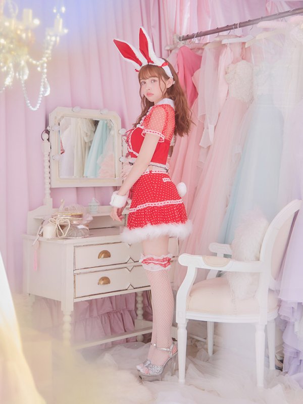 画像19: 【サンタSALE!!】ドットチュール/ バニー/ セットアップサンタ（SS088YN-Socks）【sugar nine サンタコス 5点セット】【XS-Lサイズ/1カラー】[OF04] (19)