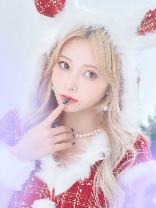 画像30: 【即日発送！】【サンタコス 5点セット】【XS-XLサイズ/2カラー】ツイードチェックバニーサンタコスプレ[YMT] (30)