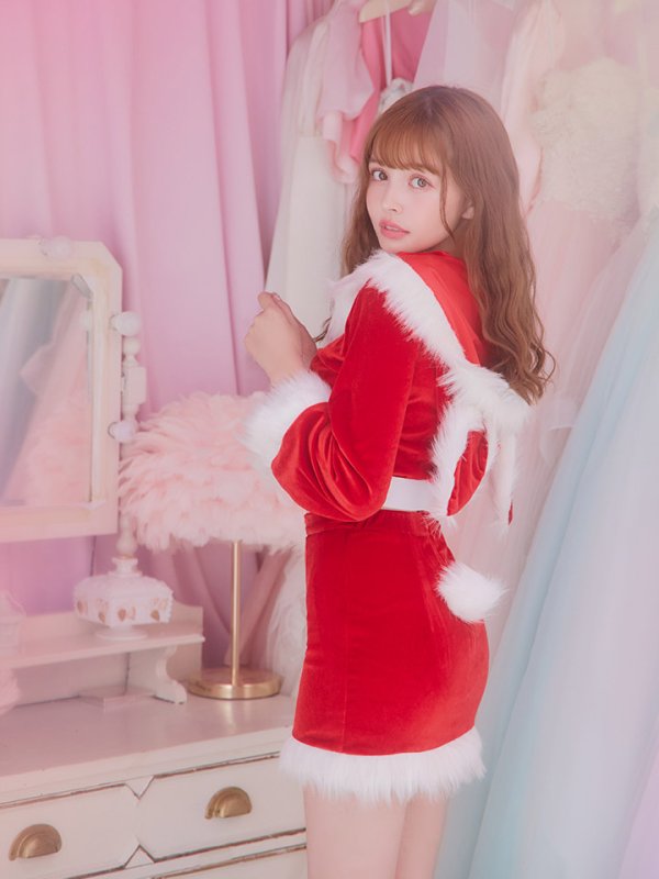 画像7: 【即日発送！】【サンタコス 4点セット】【S-Lサイズ/3カラー】セットアップバニーサンタコスプレ[YMT] (7)