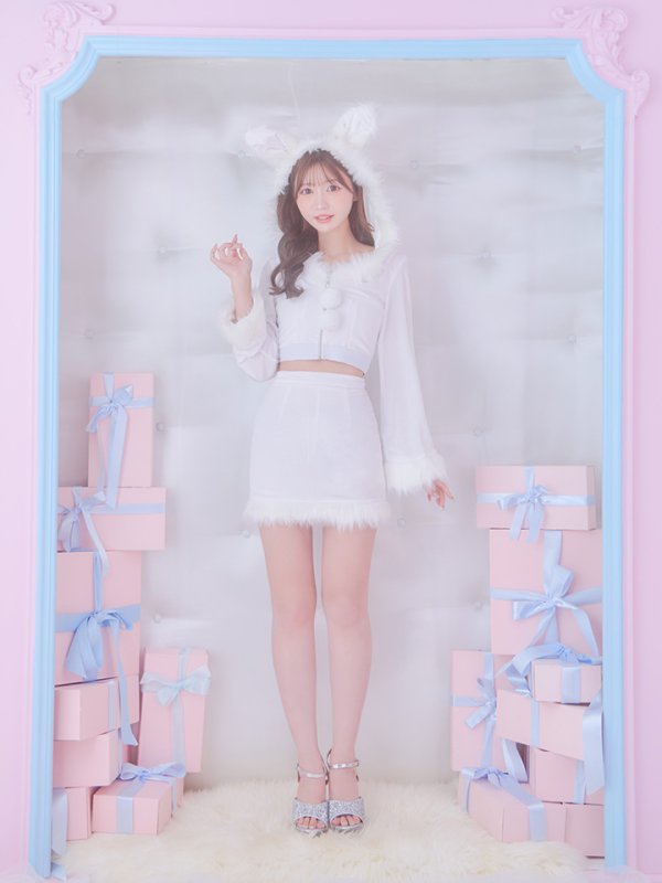 画像8: 【即日発送！】【サンタコス 4点セット】【S-Lサイズ/3カラー】セットアップバニーサンタコスプレ[OF04] (8)