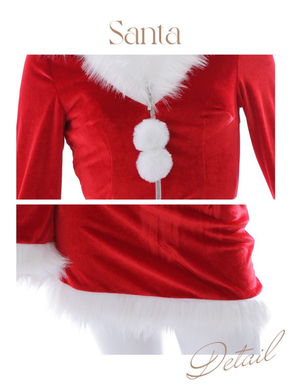 画像42: 【即日発送！】【サンタコス 4点セット】【S-Lサイズ/3カラー】セットアップバニーサンタコスプレ[YMT] (42)