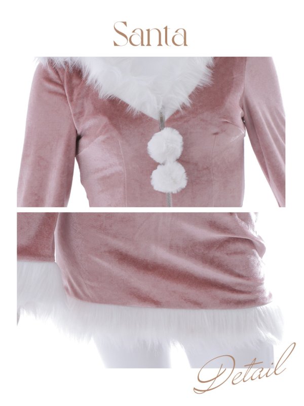 画像48: 【即日発送！】【サンタコス 4点セット】【S-Lサイズ/3カラー】セットアップバニーサンタコスプレ[YMT] (48)