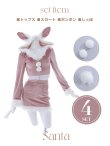 画像48: 即日発送!【サンタコス 4点セット】【S-Lサイズ/3カラー】セットアップバニーサンタコスプレ[HC03] (48)