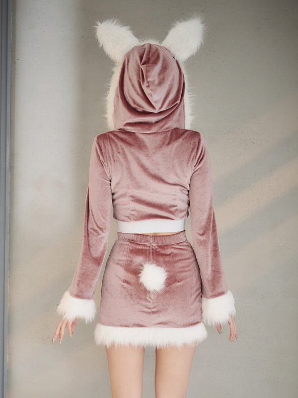 画像17: 【即日発送！】【サンタコス 4点セット】【S-Lサイズ/3カラー】セットアップバニーサンタコスプレ[OF04] (17)