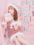 画像2: SALE!【サンタコス5点セット】【S-XLサイズ/1カラー】千鳥柄ツイードキャミドレスサンタコスプレ[YMT] (2)