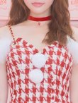 画像16: SALE!【サンタコス5点セット】【S-XLサイズ/1カラー】千鳥柄ツイードキャミドレスサンタコスプレ[YMT] (16)