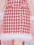 画像17: SALE!【サンタコス5点セット】【S-XLサイズ/1カラー】千鳥柄ツイードキャミドレスサンタコスプレ[YMT] (17)