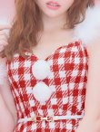 画像16: SALE!【サンタコス 5点セット】【XS-Lサイズ/1カラー】ギンガムチェック フレアワンピースサンタコスプレ[YMT] (16)
