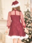画像13: SALE!【サンタコス 3点セット】【S-XLサイズ/1カラー】チュールスリーブレースリボンサンタコスプレ[YMT] (13)
