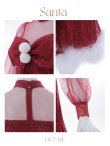 画像36: SALE!【サンタコス 3点セット】【S-XLサイズ/1カラー】チュールスリーブレースリボンサンタコスプレ[YMT] (36)