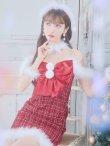 画像32: SALE!【サンタコス 5点セット】【XS-Mサイズ/1カラー】リボンキャミソールタイトツイードサンタコスプレ[YMT] (32)