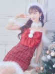 画像35: SALE!【サンタコス 5点セット】【XS-Mサイズ/1カラー】リボンキャミソールタイトツイードサンタコスプレ[YMT] (35)