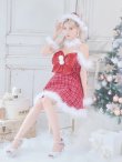 画像22: 【即日発送！】【サンタコス 5点セット】【S-XLサイズ/1カラー】リボンキャミソールフレアツイードサンタコスプレ[YMT] (22)