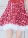 画像17: 【即日発送！】【サンタコス 5点セット】【S-XLサイズ/1カラー】リボンキャミソールフレアツイードサンタコスプレ[YMT] (17)