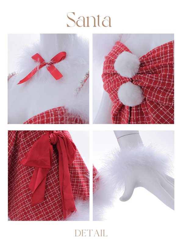 画像20: SALE!【サンタコス 6点セット】【XS-Mサイズ/1カラー】リボンモチーフセットアップフレアサンタコスプレ】[YMT] (20)