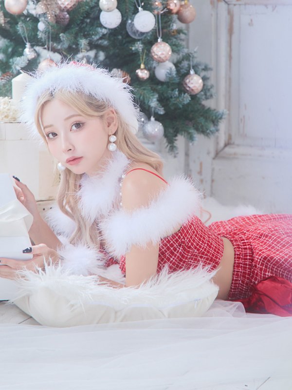 画像10: SALE!【サンタコス 6点セット】【XS-Mサイズ/1カラー】リボンモチーフセットアップフレアサンタコスプレ】[YMT] (10)