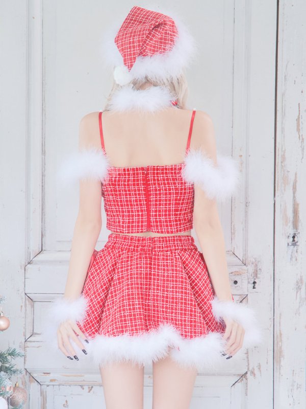 画像15: SALE!【サンタコス 6点セット】【XS-Mサイズ/1カラー】リボンモチーフセットアップフレアサンタコスプレ】[YMT] (15)