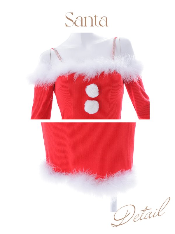 画像45: SALE!【サンタコス 3点セット】【S-Lサイズ/2カラー】ロングスカートサンタコスプレ[YMT] (45)