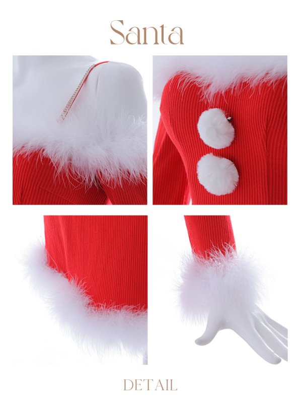 画像46: SALE!【サンタコス 3点セット】【S-Lサイズ/2カラー】ロングスカートサンタコスプレ[YMT] (46)