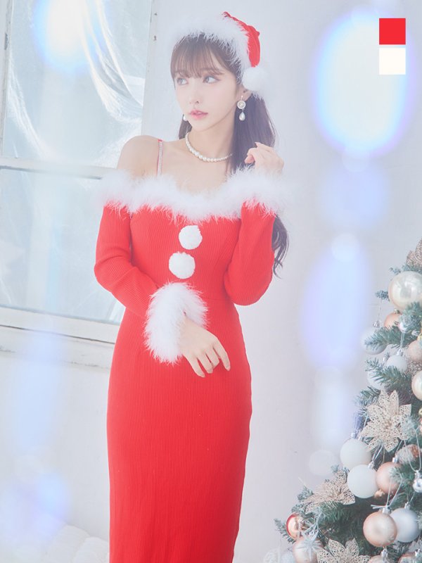 画像7: SALE!【サンタコス 3点セット】【S-Lサイズ/2カラー】ロングスカートサンタコスプレ[YMT] (7)