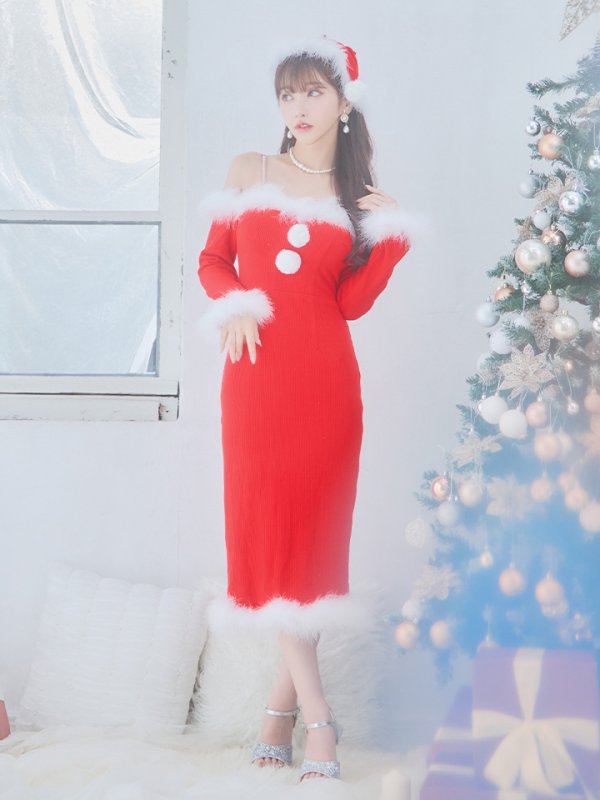 画像31: SALE!【サンタコス 3点セット】【S-Lサイズ/2カラー】ロングスカートサンタコスプレ[YMT] (31)