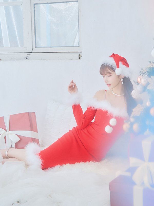 画像32: SALE!【サンタコス 3点セット】【S-Lサイズ/2カラー】ロングスカートサンタコスプレ[YMT] (32)