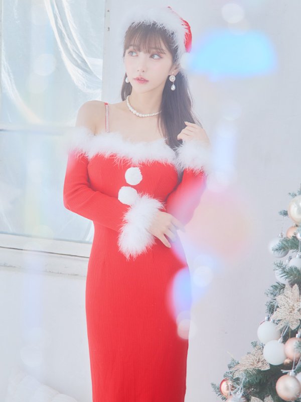 画像34: SALE!【サンタコス 3点セット】【S-Lサイズ/2カラー】ロングスカートサンタコスプレ[YMT] (34)