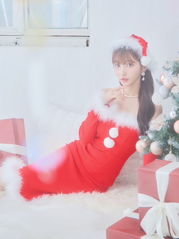 画像35: SALE!【サンタコス 3点セット】【S-Lサイズ/2カラー】ロングスカートサンタコスプレ[YMT] (35)