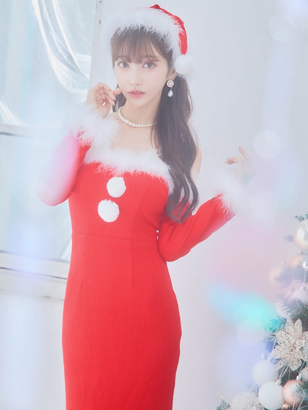 画像38: SALE!【サンタコス 3点セット】【S-Lサイズ/2カラー】ロングスカートサンタコスプレ[YMT] (38)