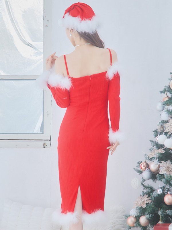 画像41: SALE!【サンタコス 3点セット】【S-Lサイズ/2カラー】ロングスカートサンタコスプレ[YMT] (41)