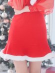 画像17: SALE!【サンタコス3点セット】【S-XLサイズ/1カラー】ワッフル生地長袖ドレスサンタ[YMT] (17)