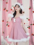 画像5: 【即日発送！】【サンタコス 4点セット】【S-Lサイズ/3カラー】フレアチュールサンタコスプレ[YMT] (5)