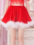 画像35: 即日発送!【サンタコス 5点セット】【S-Lサイズ/2カラー】サテンリボンファーサンタコスプレ[YMT] (35)