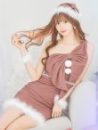 画像1: 即日発送!【サンタコス4点セット】【S-Lサイズ/1カラー】ワンショルダーリボンラメサンタコスプレ[YMT] (1)