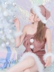 画像14: 【即日発送】【サンタコス4点セット】【S-Lサイズ/1カラー】ワンショルダーリボンサンタコスプレ[YMT] (14)